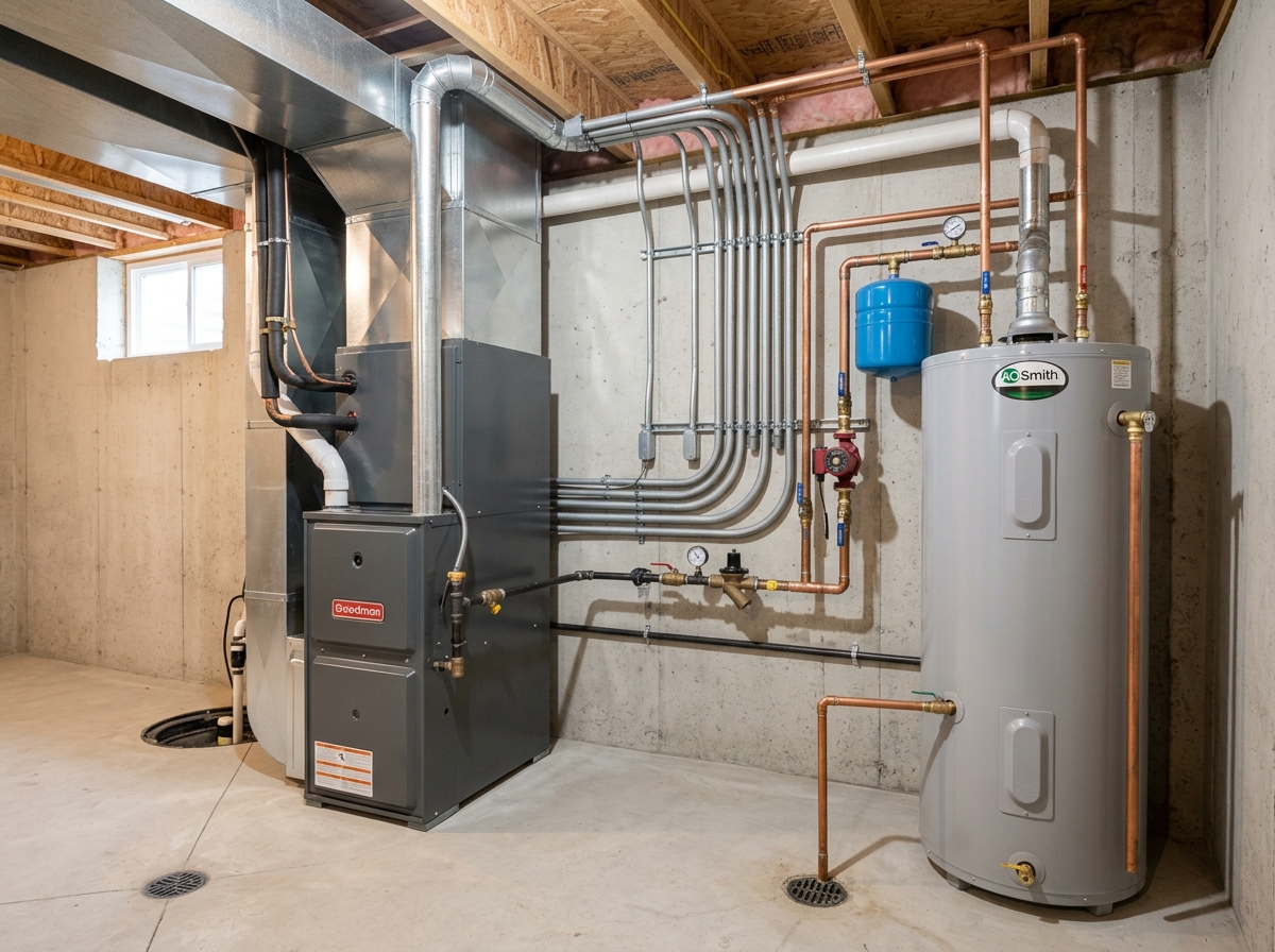 High-efficiency furnace + AC